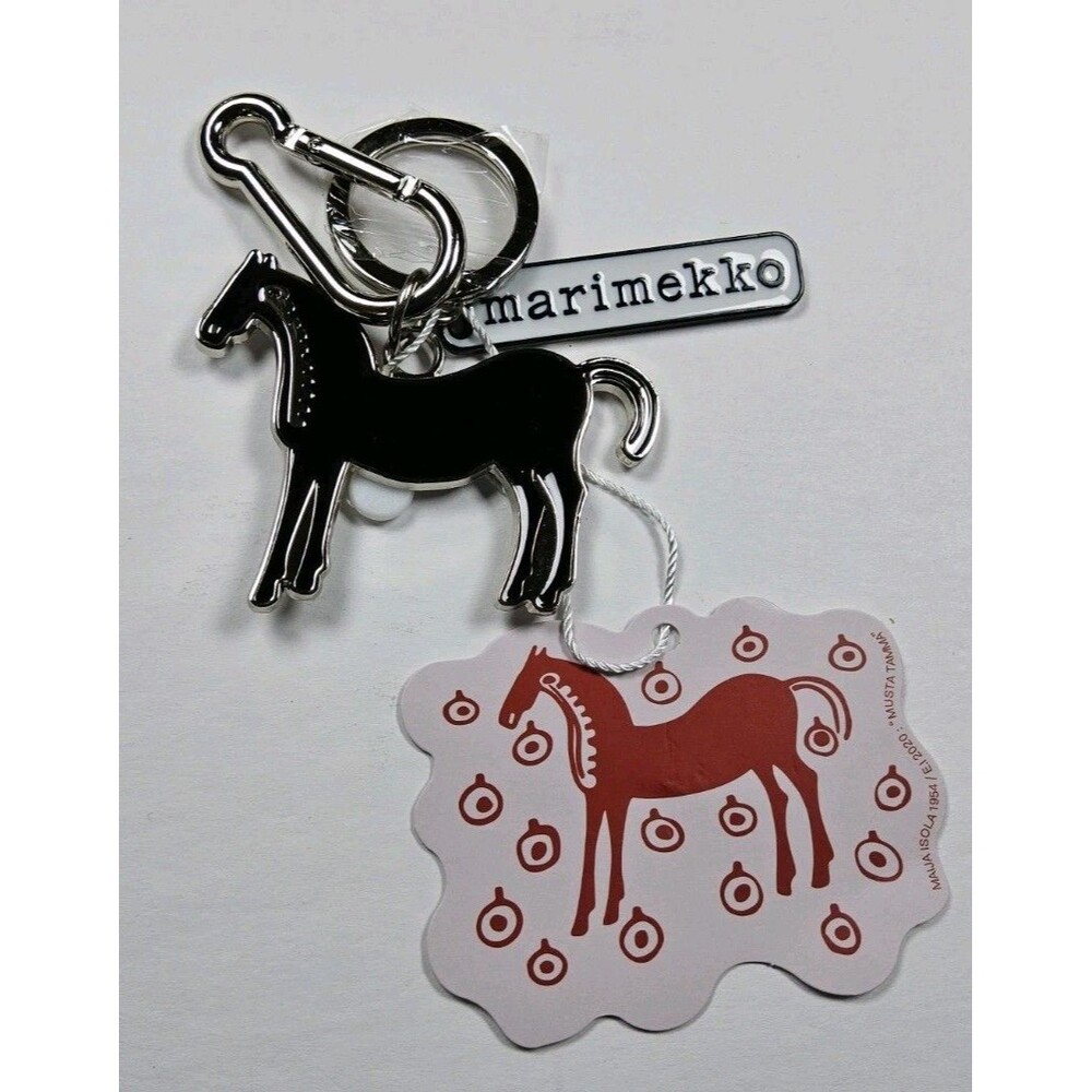 Marimekko Kioski Musta Tamma Horse Keychain Bag Charm